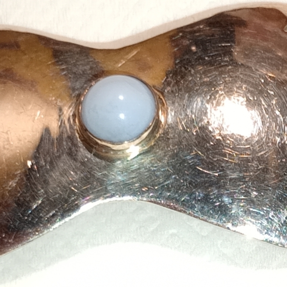 Vintage Artisan Signed Sterling Silver Brooch
